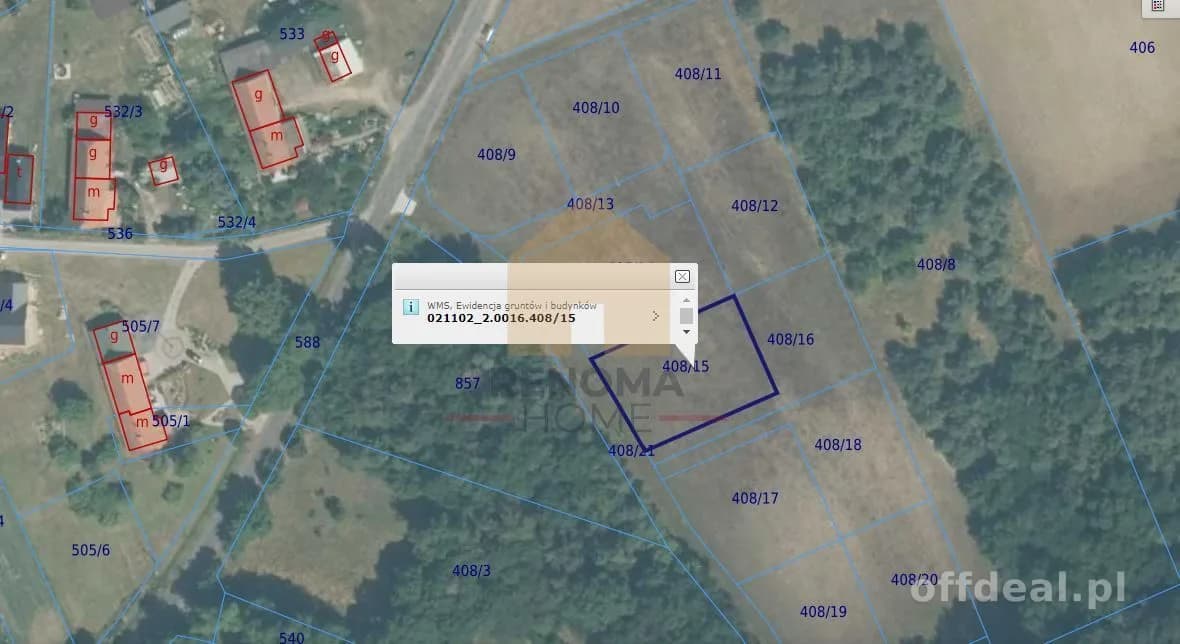 terrain à vendre à Miłoradzice | 1 118 m²