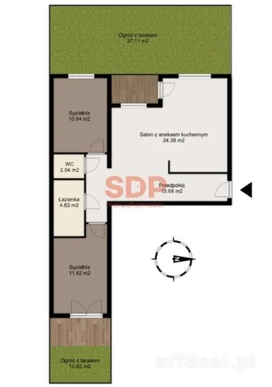 3-room apartment for sale in Zabrodzie | 69.23 m²