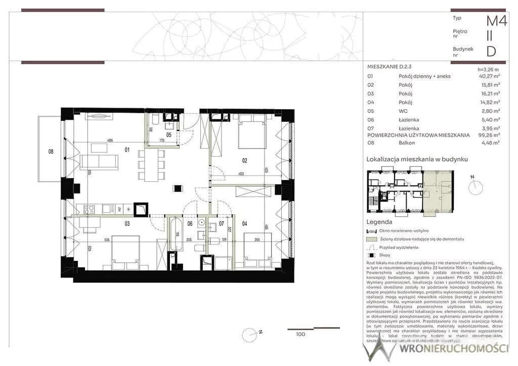 Zdjęcie 2: Mieszkanie, 4 pokoje, 99 m², Wrocław
