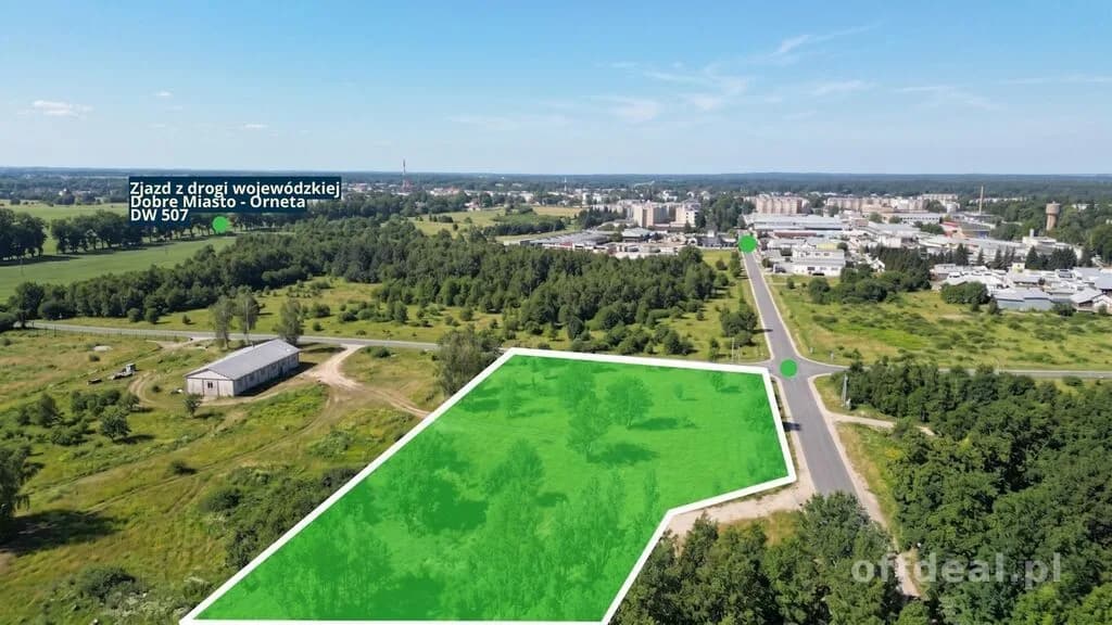 Orneta | działka 8668 m2 pod produkcję lub usługi