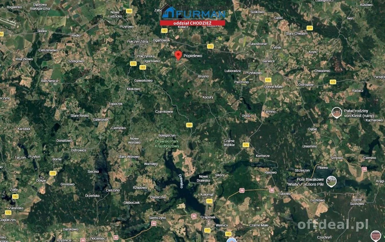 Na sprzedaż działka w Popielewie gm Połczyn-Zdrój