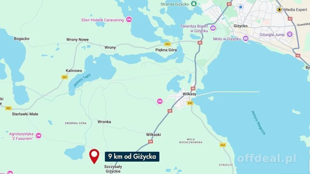 Szczybały Giżyckie | Działka 12ar | jez. Okrągłę