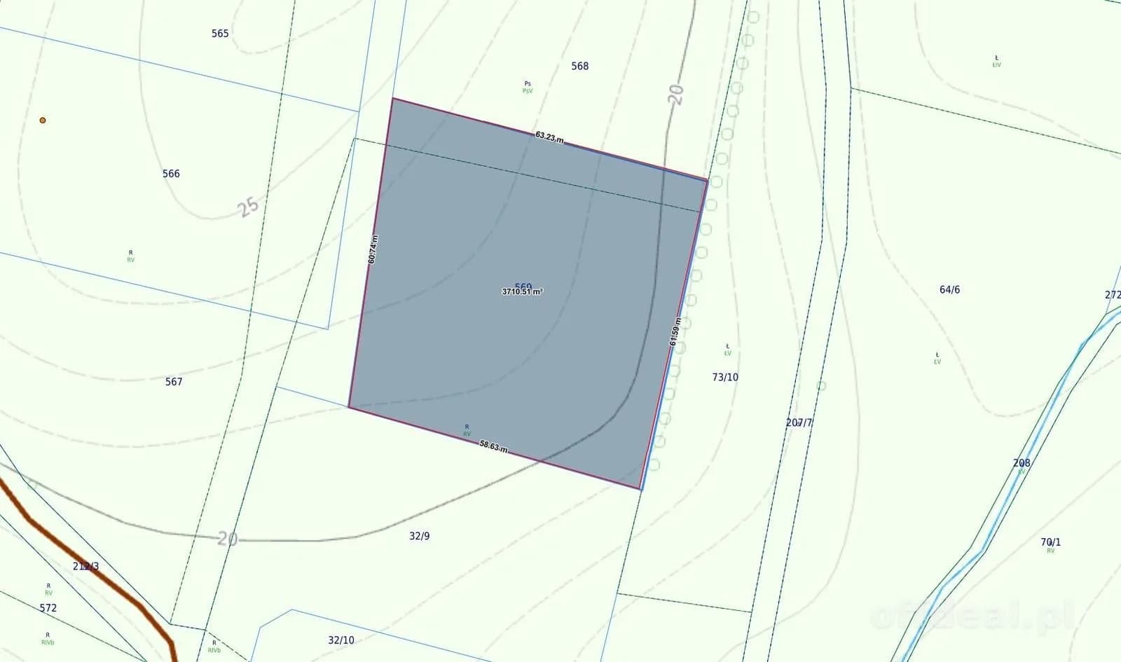 ділянка на продаж у Niekanin | 3 735 m²