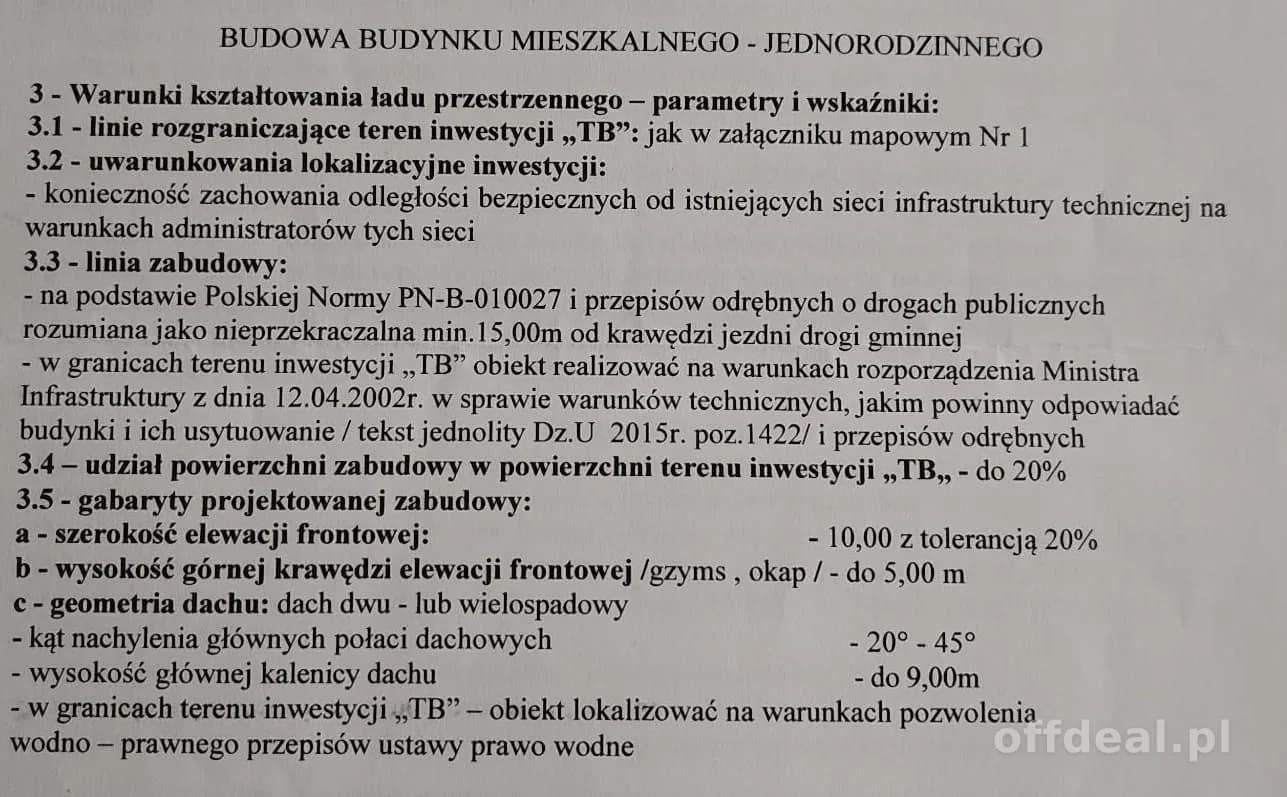 Działka przy nowej drodze gaz woda prąd Borzęcin
