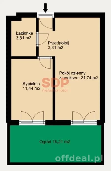 Mieszkanie 2 pokojowe z własnym ogrodem