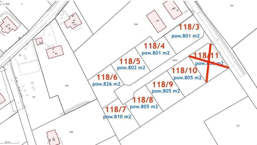 plot for sale in Ołużna | 801 m²