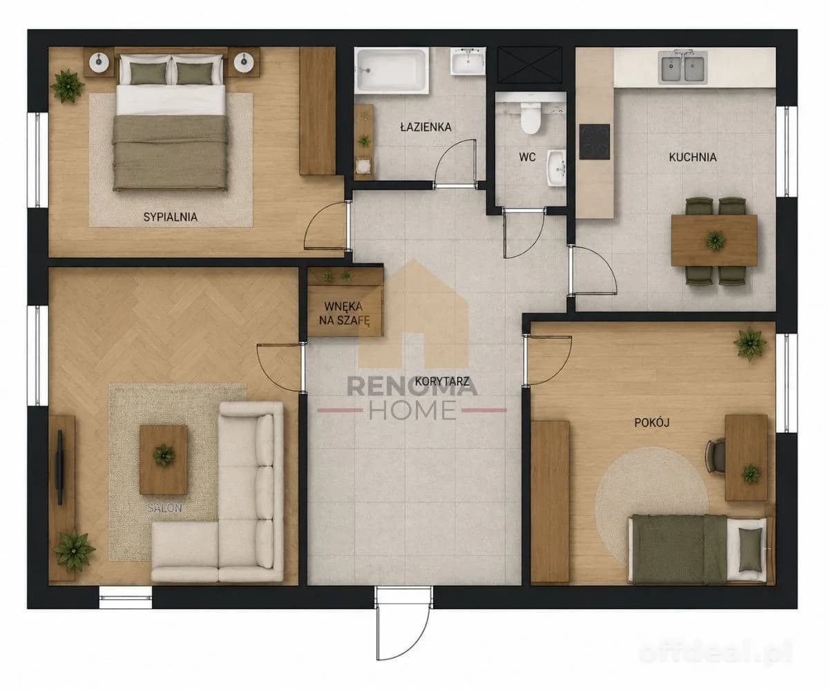 appartement à vendre à Świebodzice, Pełcznica | 3 pièces | 60,6 m²