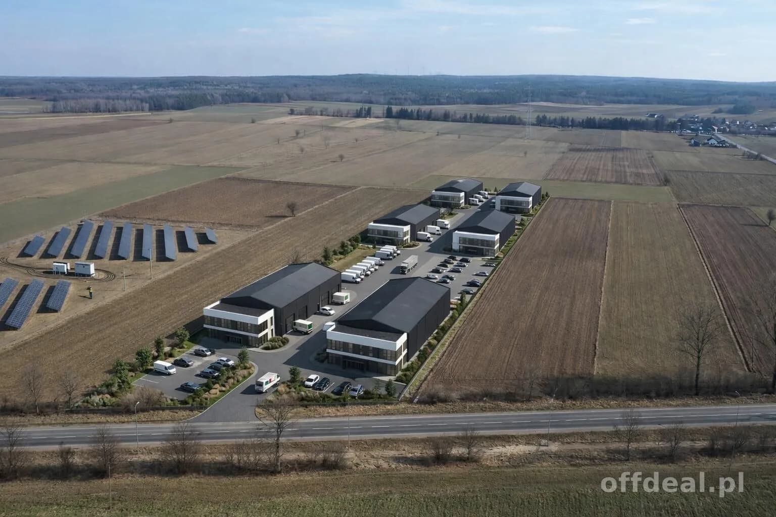 Hale magazynowo-produkcyjne / logistyczne / usługowe przy S61 i S63