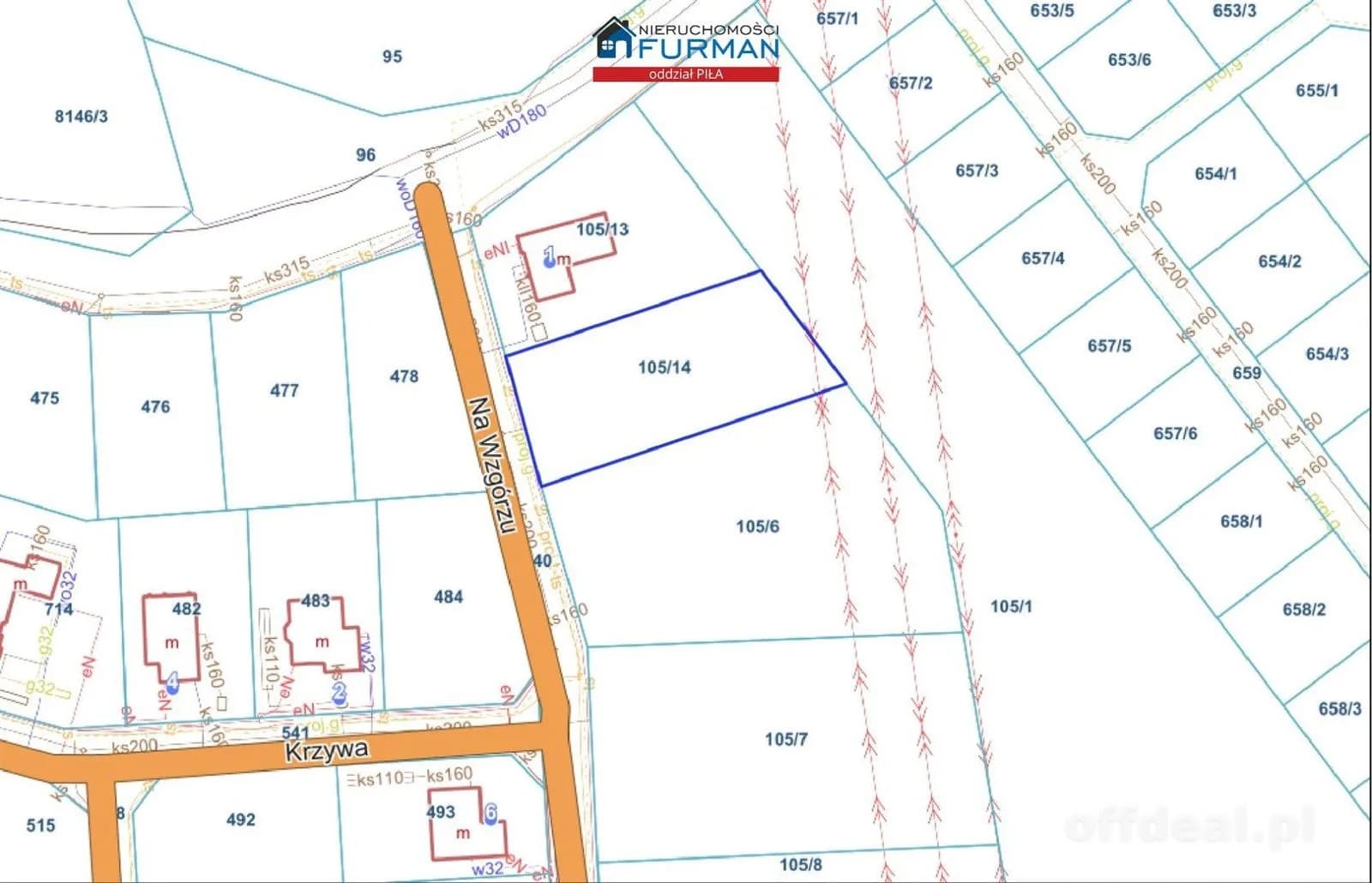 DZIAŁKA O POW. 1501m2, DOBRZYCA, GM. SZYDŁOWO