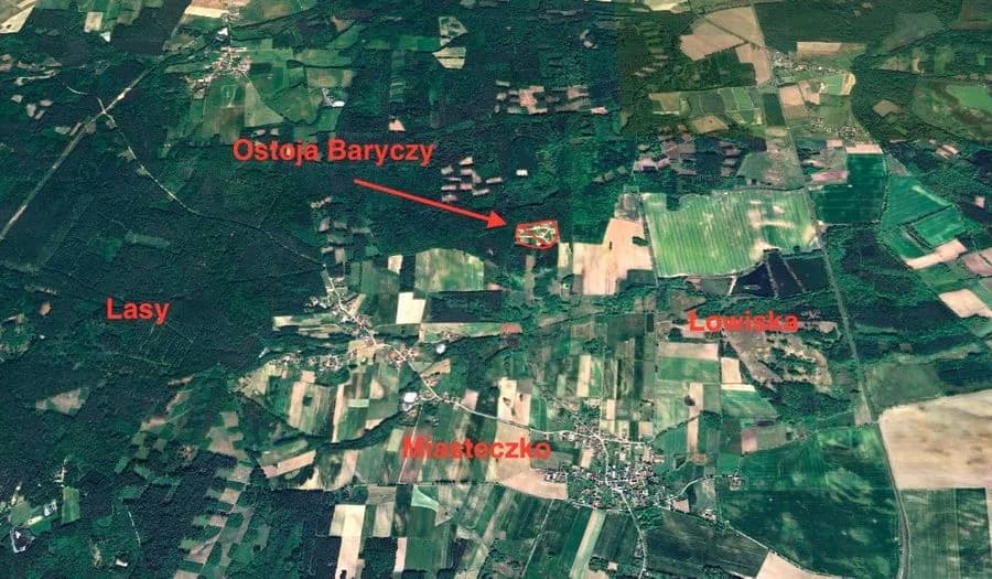 OSTOJA BARYCZY - 9Arów - PRAD, WODA - Środek Lasu
