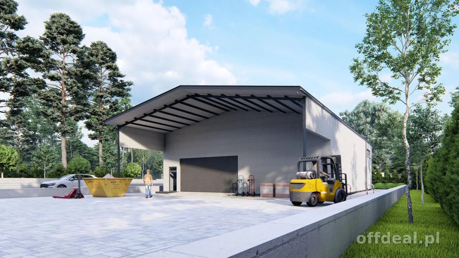 Gotowa baza pod firmę: 1300 m² + wjazd TIR + hala 380 m² | Dom