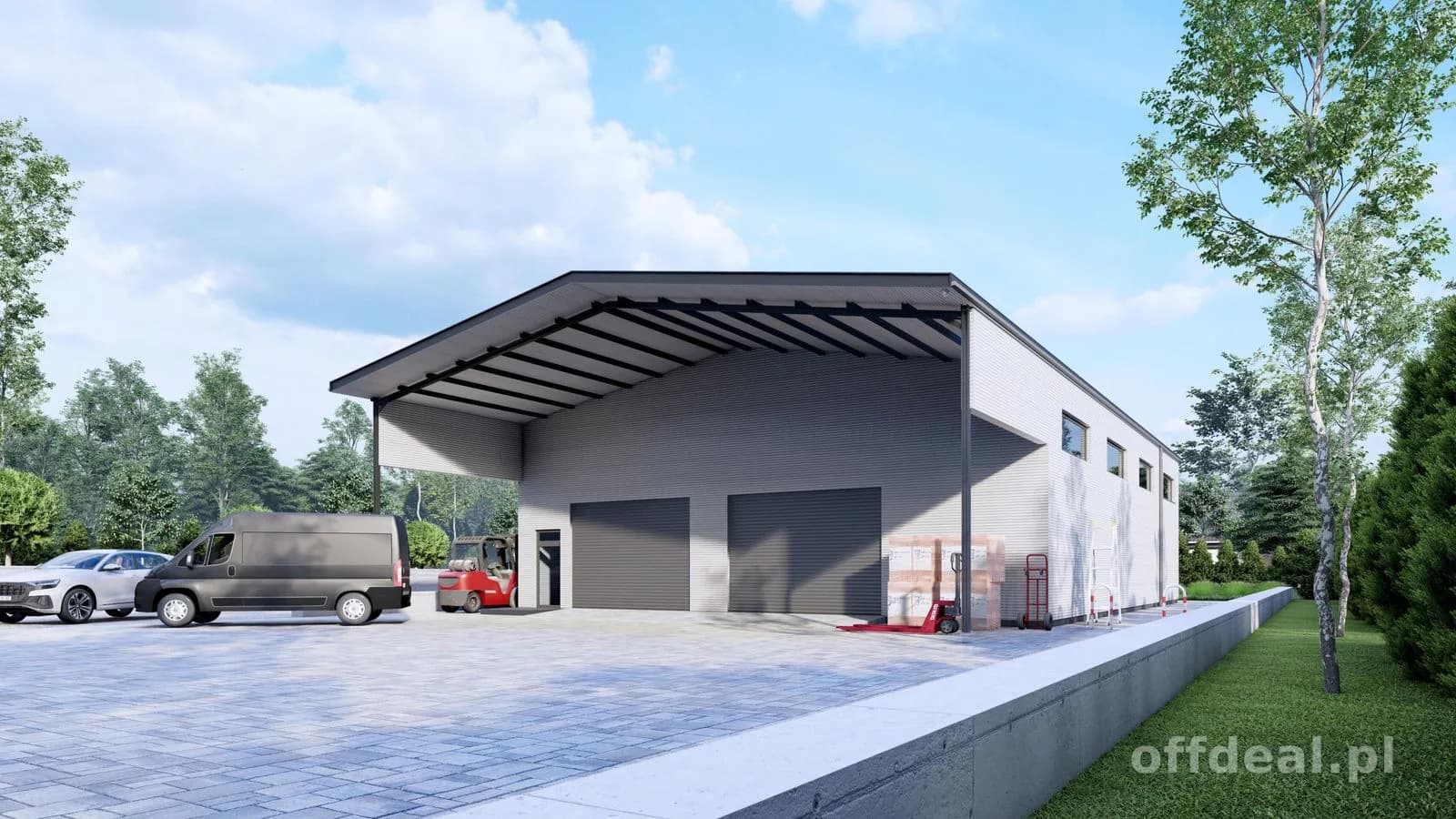 Gotowa baza pod firmę: 1300 m² + wjazd TIR + hala 380 m² | Dom