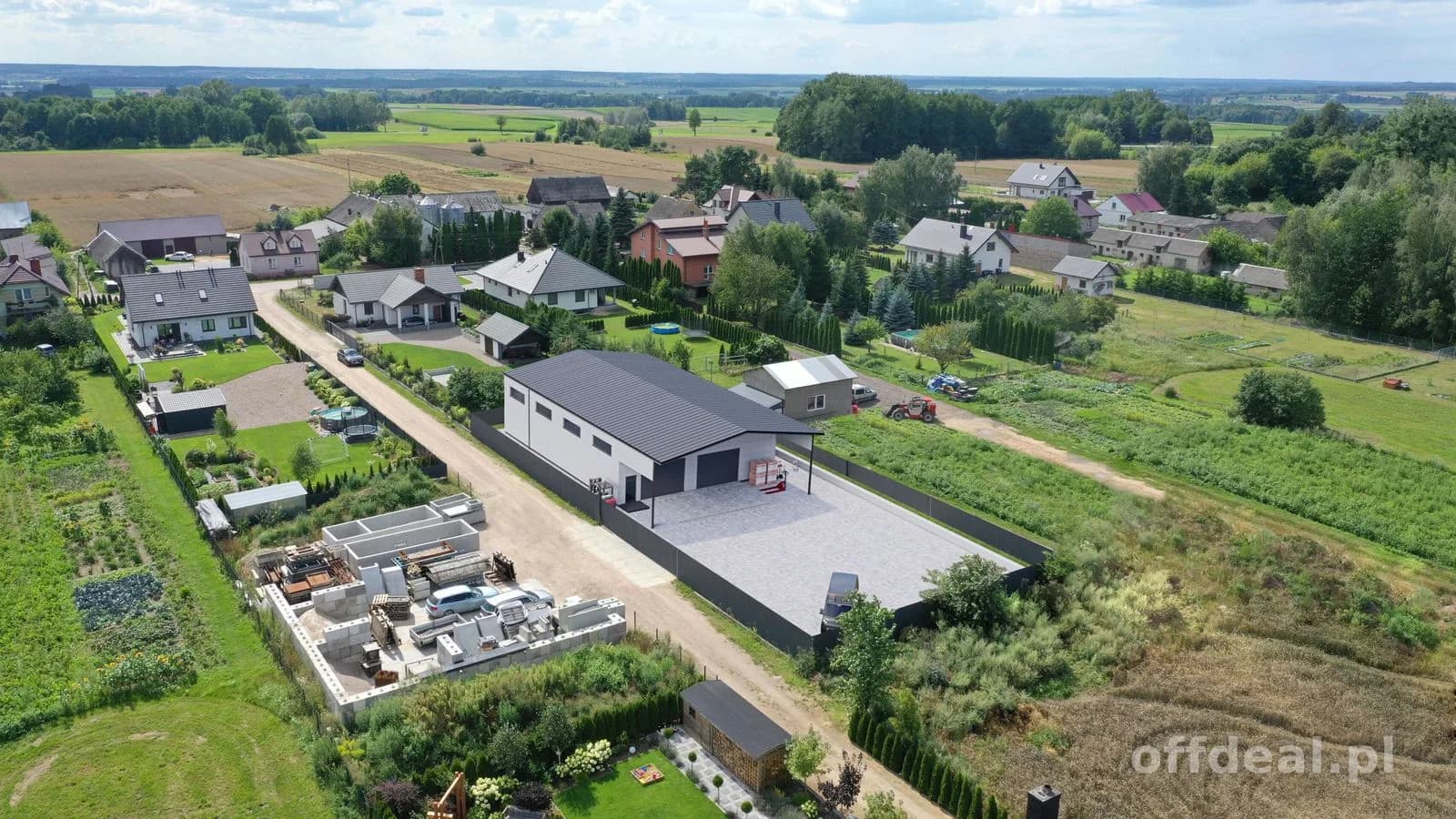 Gotowa baza pod firmę: 1300 m² + wjazd TIR + hala 380 m² | Dom