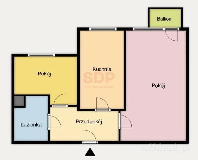 2 pokoje | 50,2 m2 | balkon | do remontu | Muchobór Mały