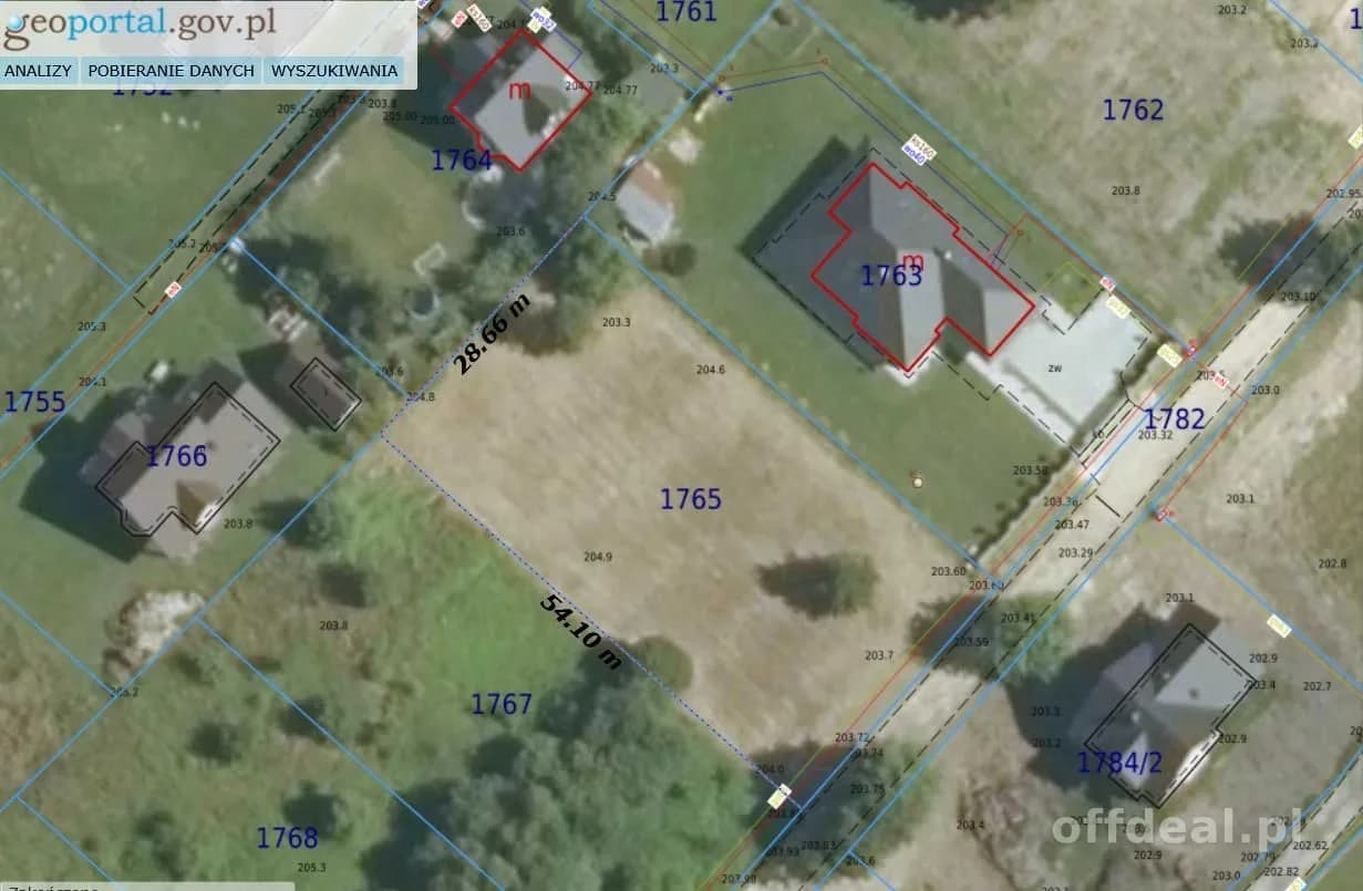 Borek gm. Rzezawa działka budowlana 1527m2