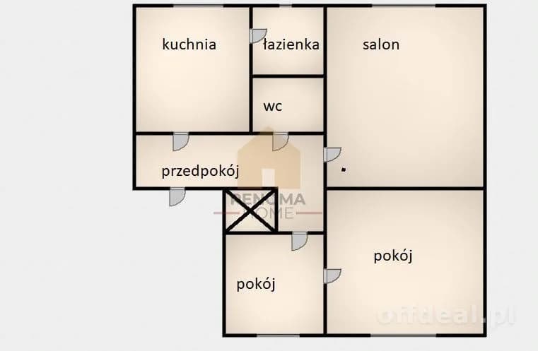 Nowe Miasto/3 pokoje/ spokojne miejsce