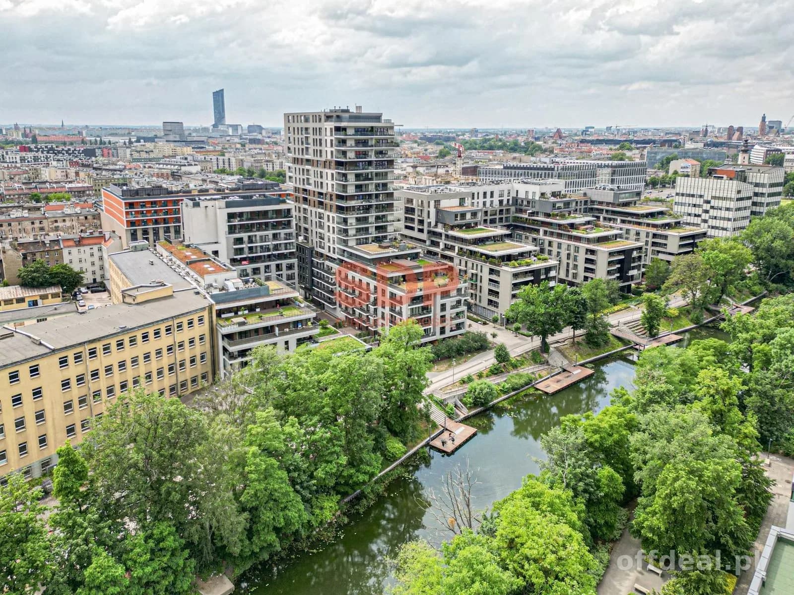 Apartament z tarasem nad rzeką | panorama miasta| 6. piętro