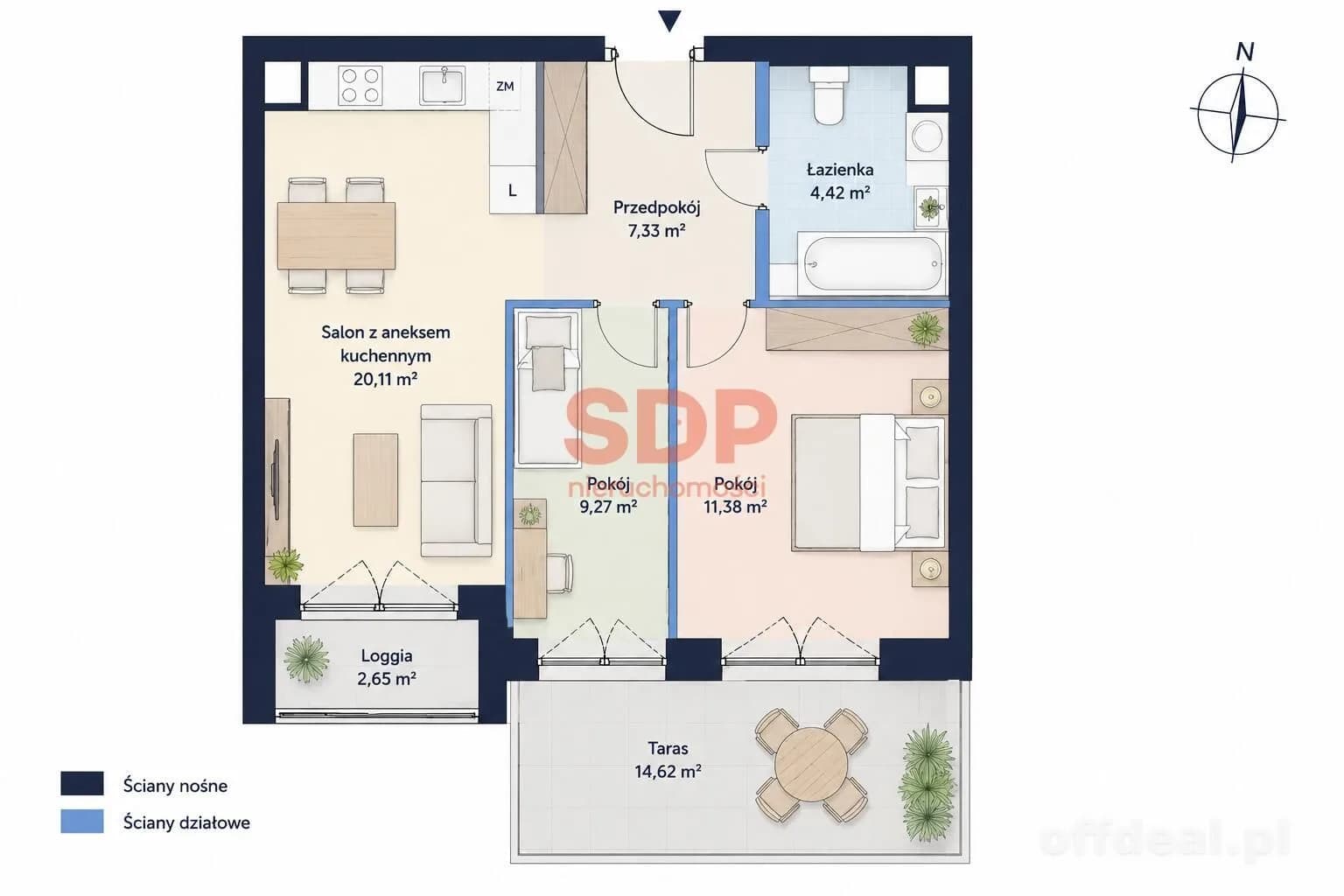 appartement à vendre à Wrocław, Śródmieście, Ołbin | 3 pièces | 52,51 m²