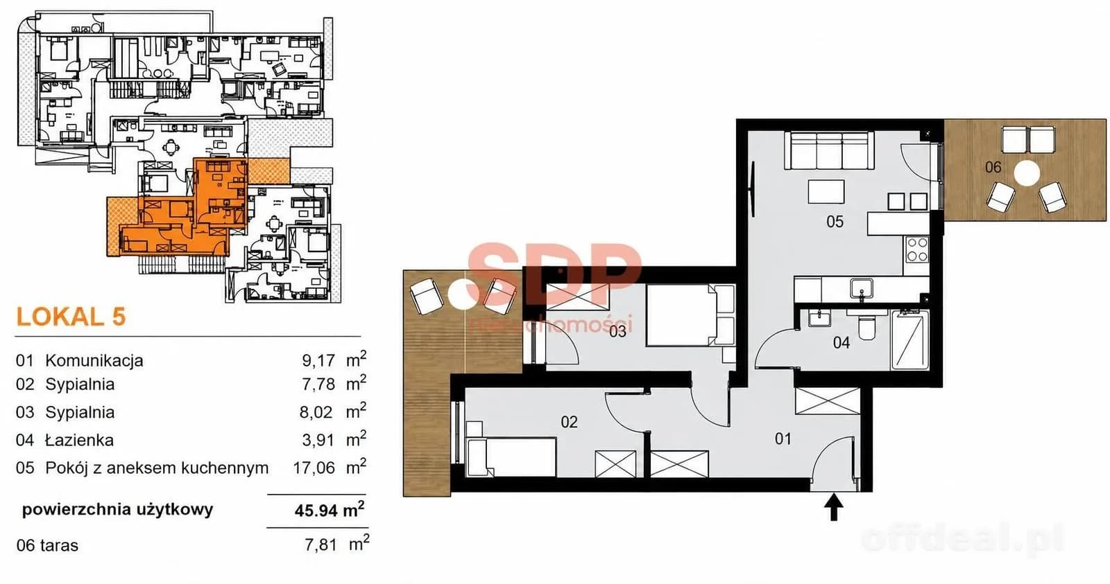 3-Zimmer Wohnung zum Verkauf in Karpacz | 45,94 m²