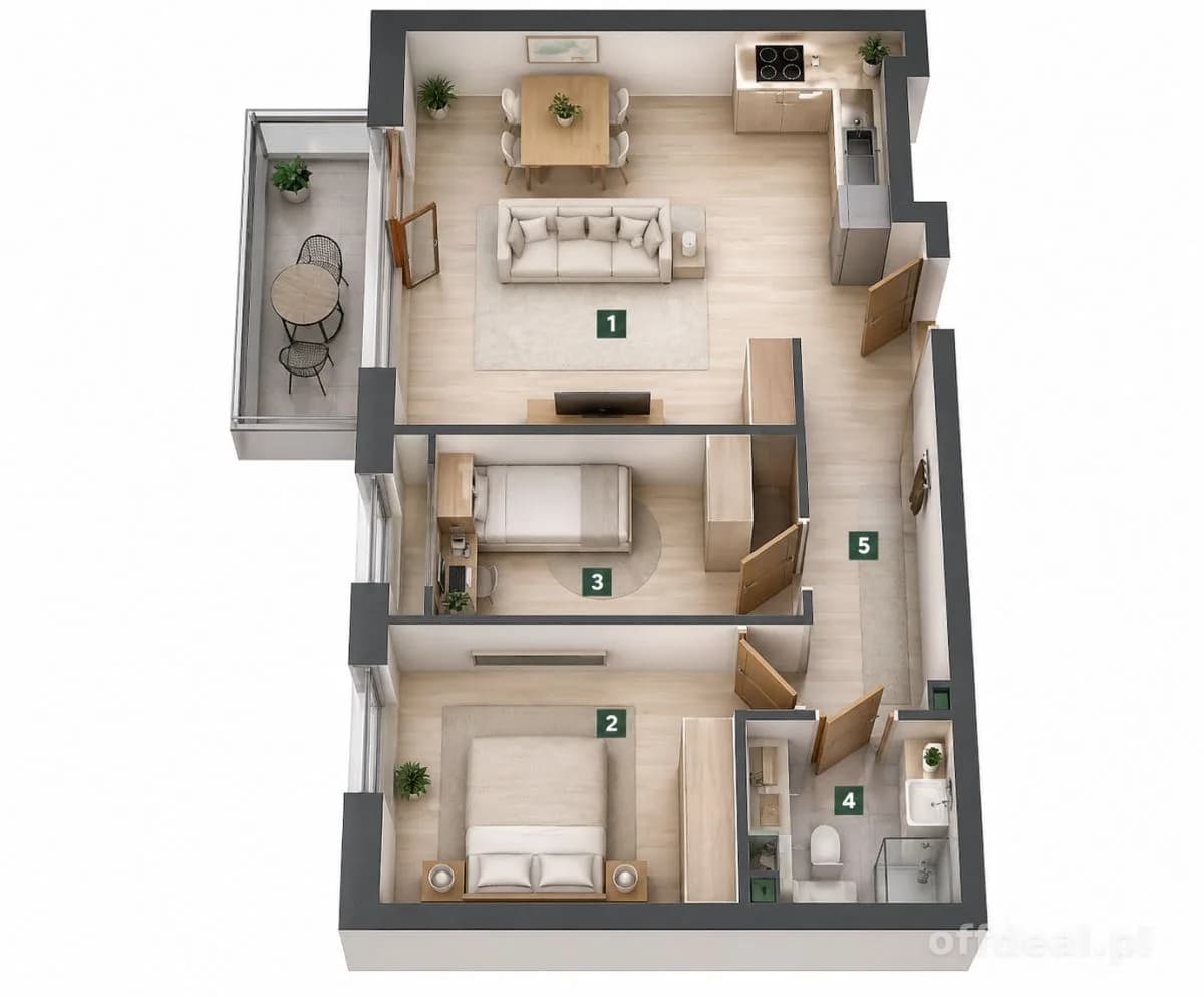 Photo 9: Appartement, 3 rooms, 55 m², Wrocław