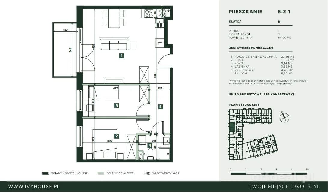 Photo 8: Appartement, 3 rooms, 55 m², Wrocław