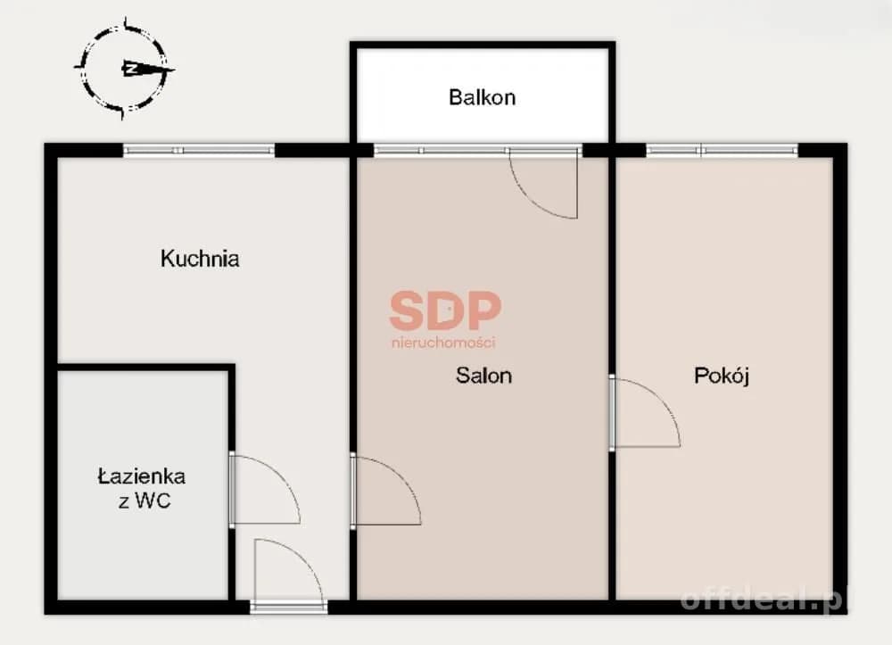 Dwupokojowe mieszkanie z balkonem