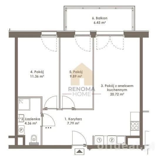 3 pokoje | Centrum 54m2 | Unikatowy budynek