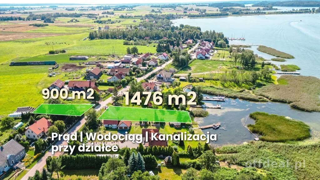 Tałty - dwie działki z MPZP, linia brzegowa SWJM
