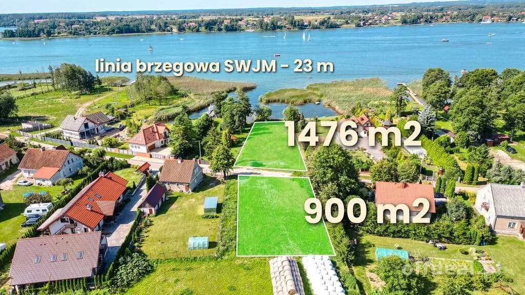 Tałty - dwie działki z MPZP, linia brzegowa SWJM