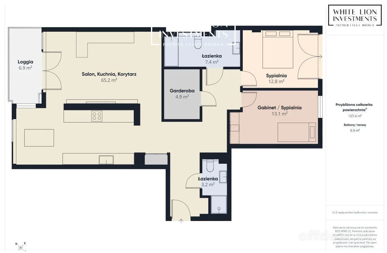 appartement à vendre à Warszawa, Tomaszów Mazowiecki, Wilanów | 3 pièces | 108,55 m²