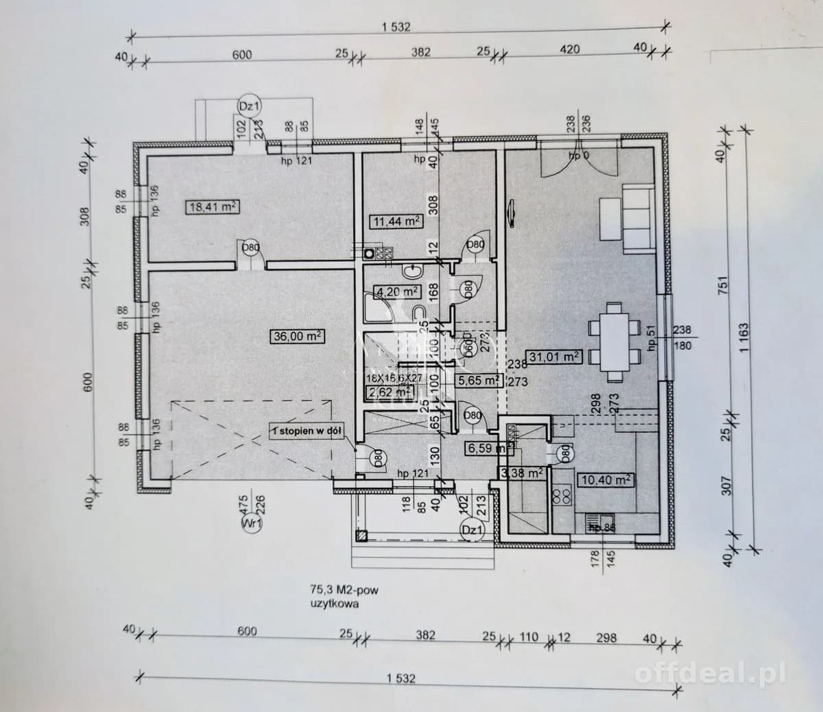 Duży dom do adaptacji na działce 1017 m2 Klembów