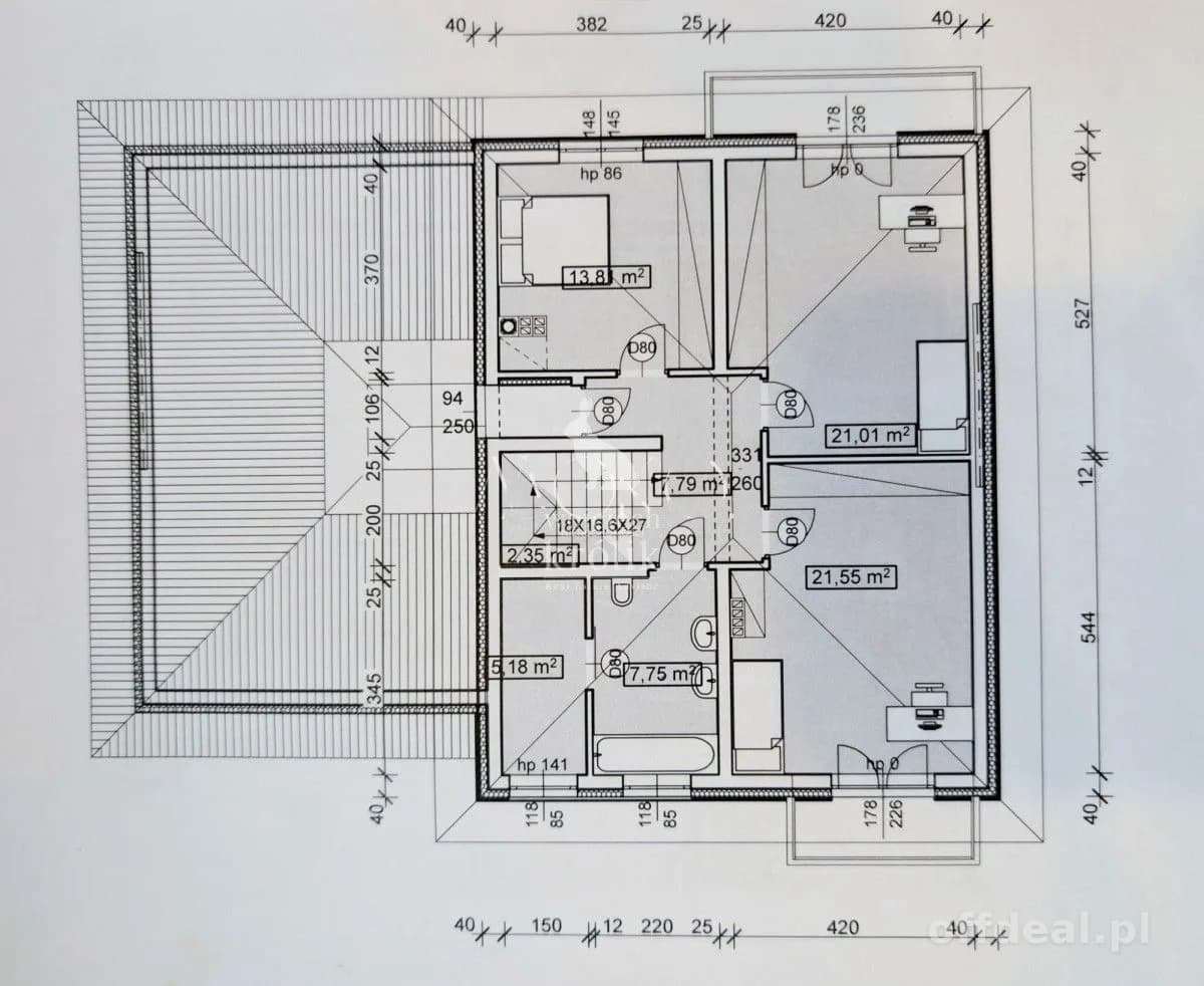 Duży dom do adaptacji na działce 1017 m2 Klembów
