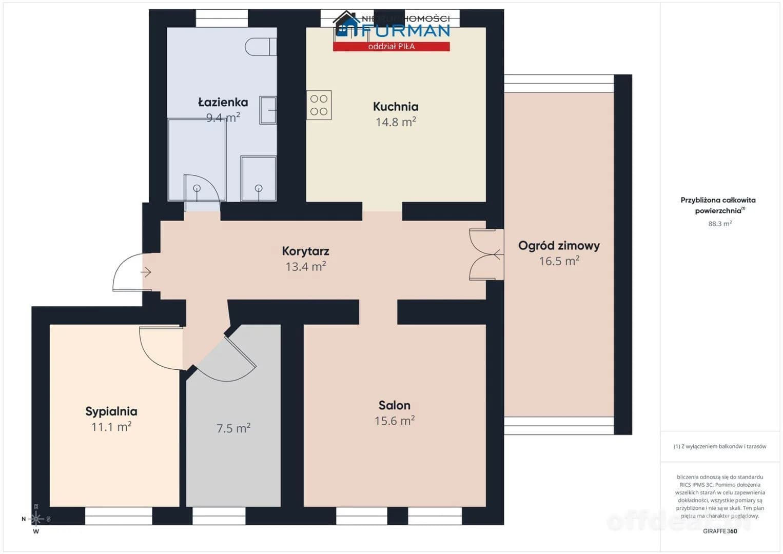 appartement à vendre à Piła, Kalina | 3 pièces | 71,8 m²