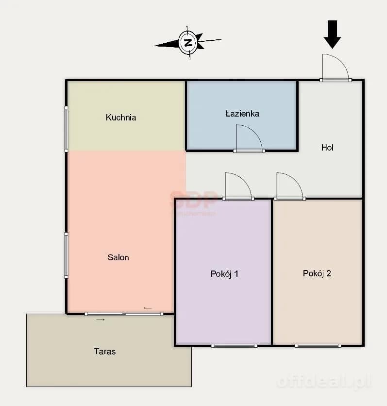 квартира на продаж у Łódź, Lublinek | 3-кімн. | 67,9 m²