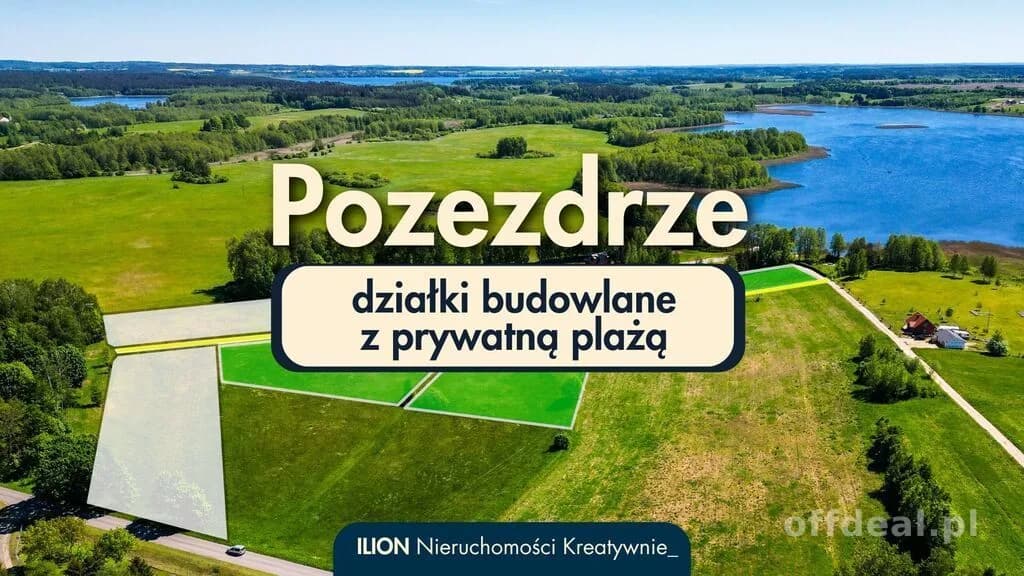 Przytuły | działki budowlane nad jeziorem z plażą