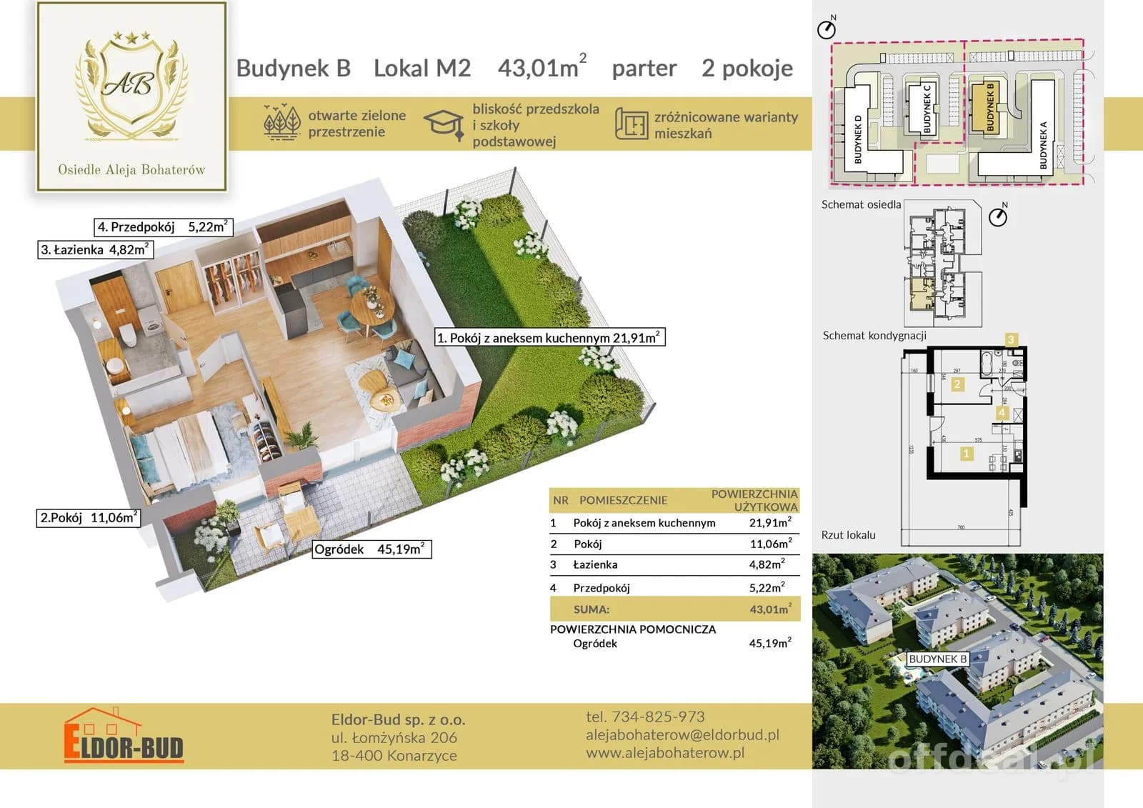 Prestiżowe mieszkanie z ogródkiem – Aleja Bohaterów