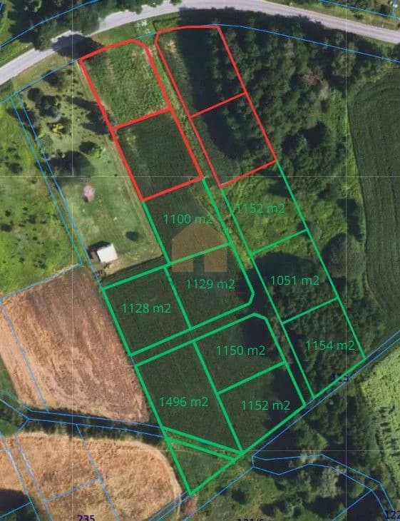 plot for sale in Piszkawa | 1,100 m²