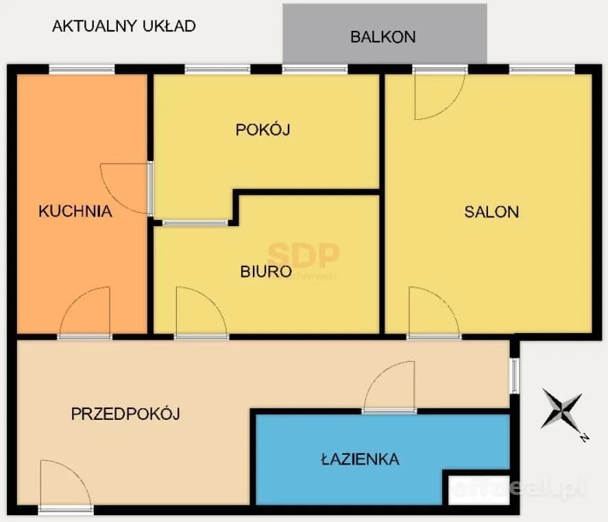 3 pokoje|balkon|klimatyzacja|Blisko centrum