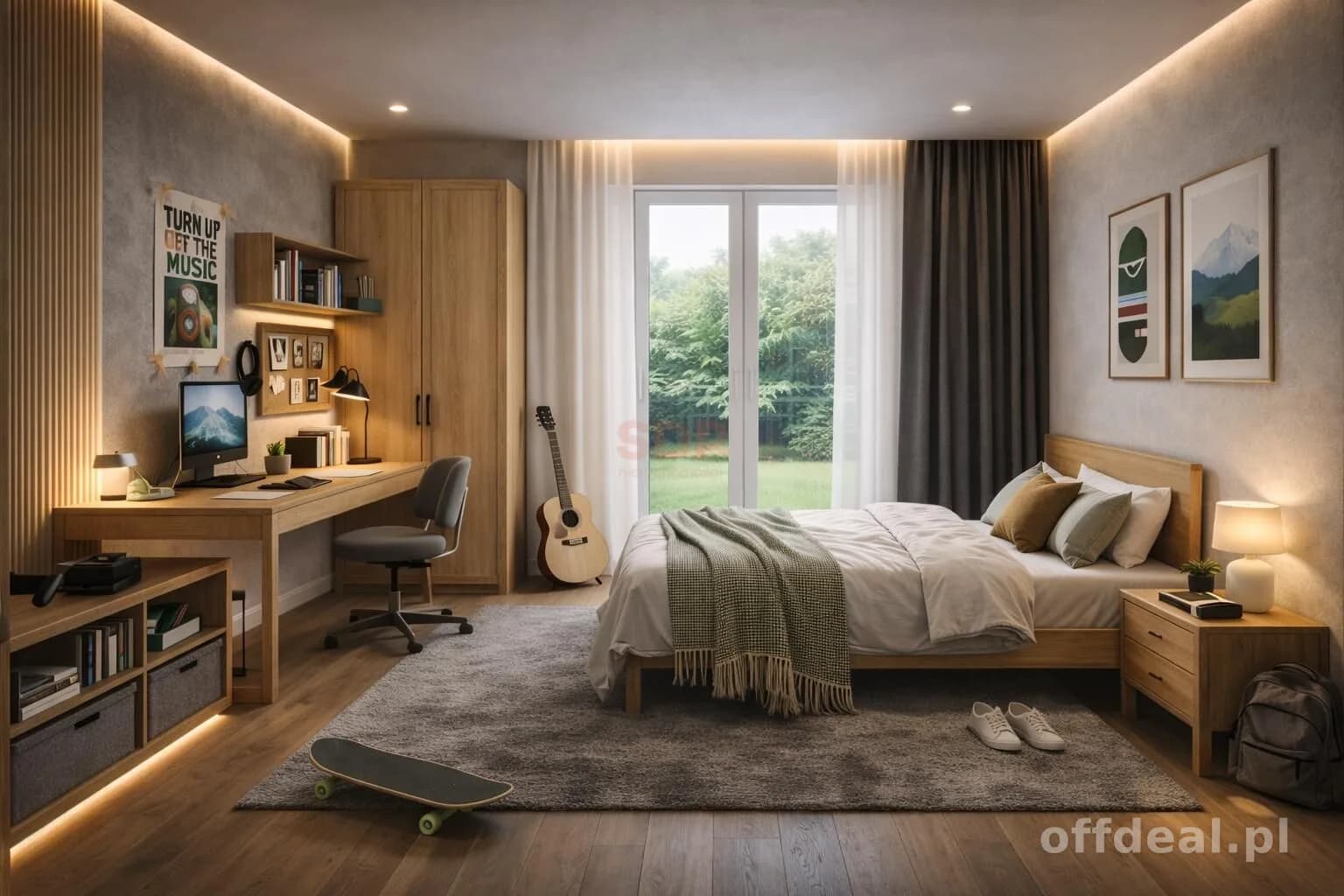 Dom w zabudowie szeregowej - 40m2 salonu - Garaż w bryle budynku