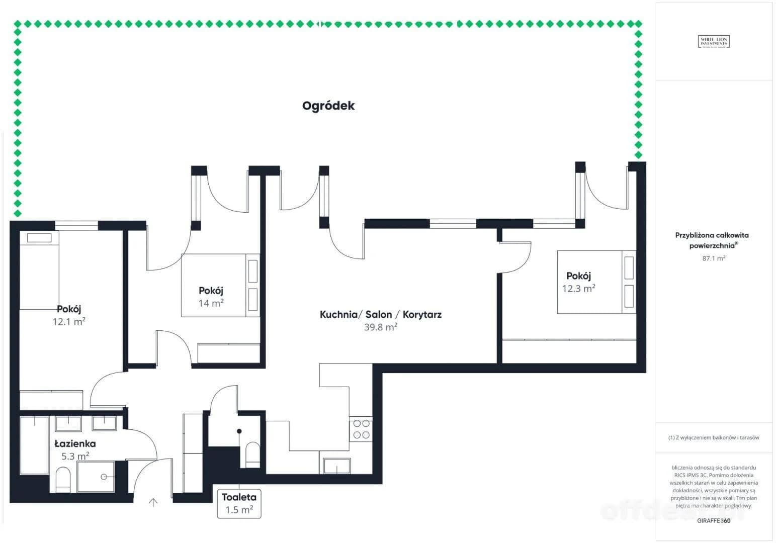 Apartament 86 m² + ogród 135 m² + 2 miejsca garaż