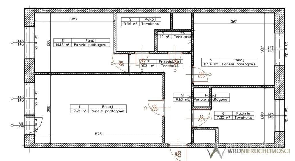 Pełen rozkład/3 pok/balkon/teren zamknięty/parking