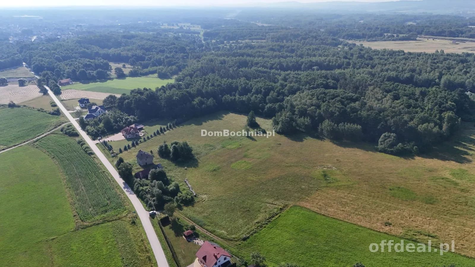 Borek Rzezawa działka 77ar przy drodze media