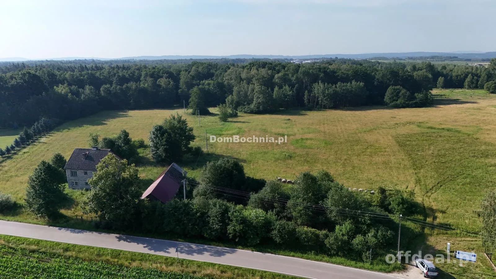 Borek Rzezawa działka 77ar przy drodze media