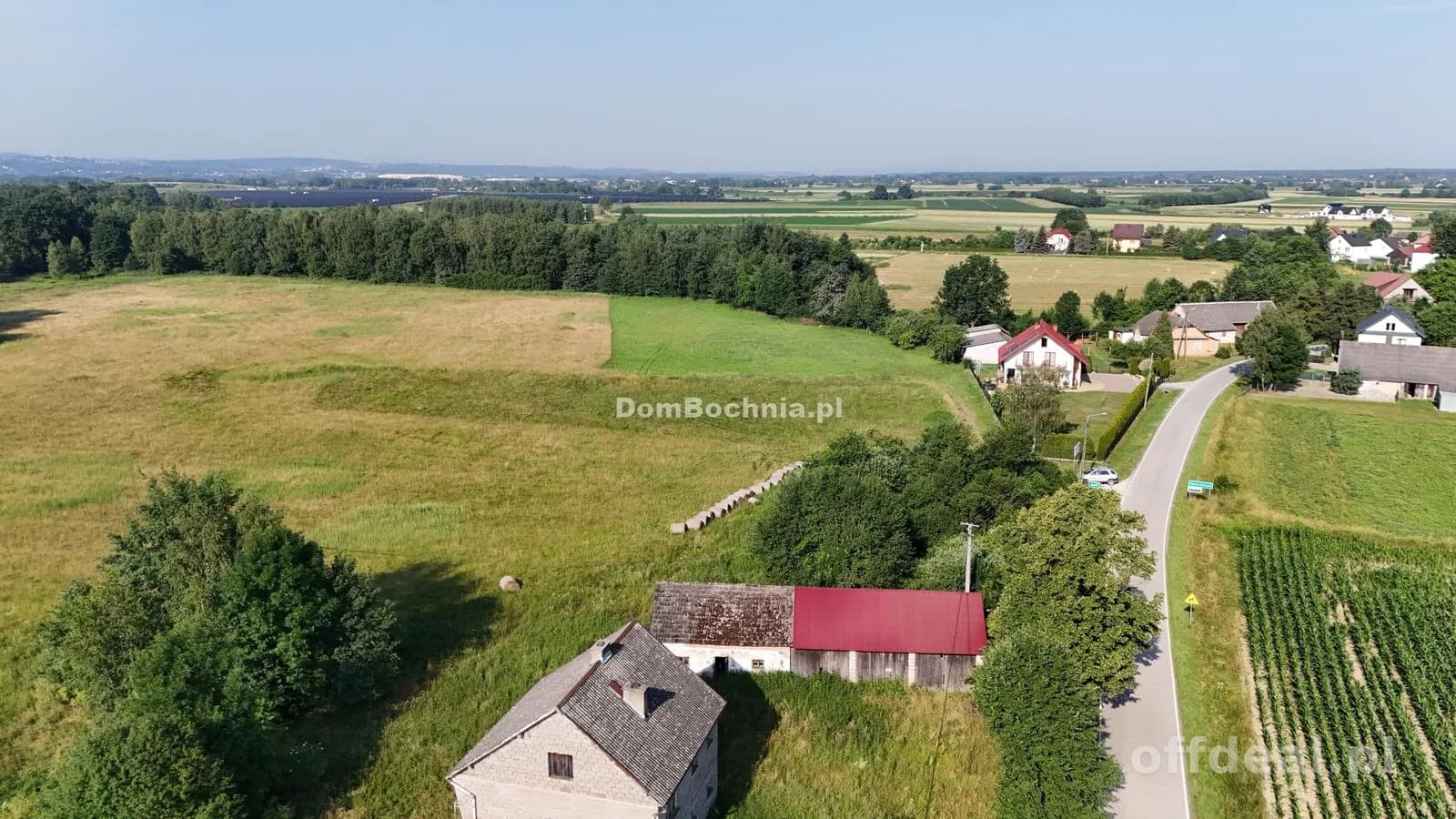 Borek Rzezawa działka 77ar przy drodze media