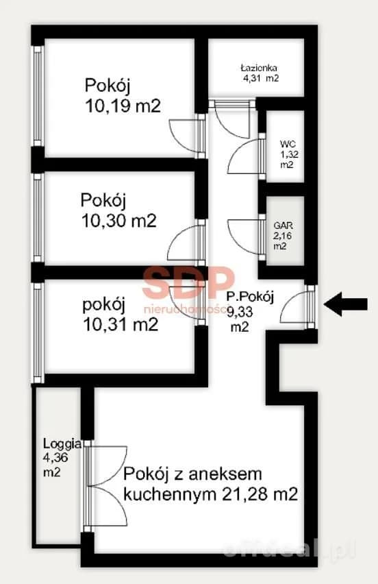 appartement à vendre à Wrocław, Psie Pole, Zawidawie | 4 pièces | 69,34 m²