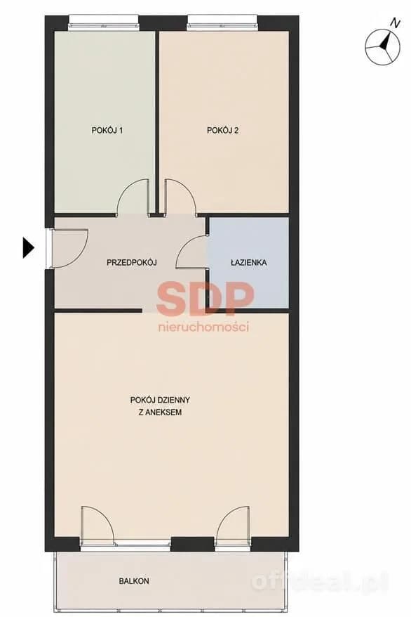 3-Zimmer Wohnung zum Verkauf in Wrocław, Fabryczna, Maślice | 59,93 m²