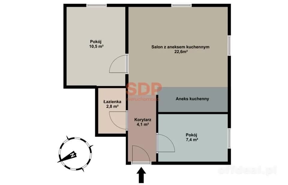 Foto 13: Wohnung, 3 rooms, 48 m², Wrocław