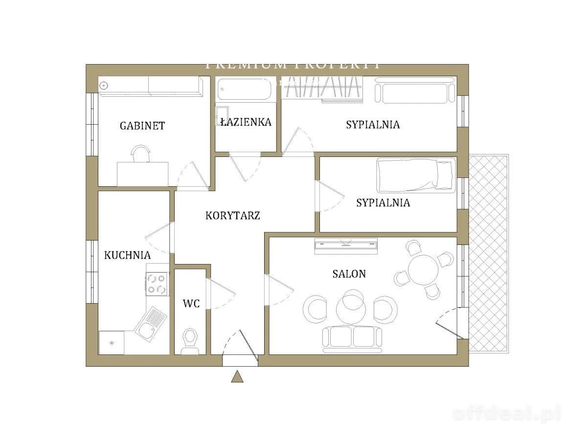 Osiedle Rejtana / 4 pokoje 64m2/ Balkon