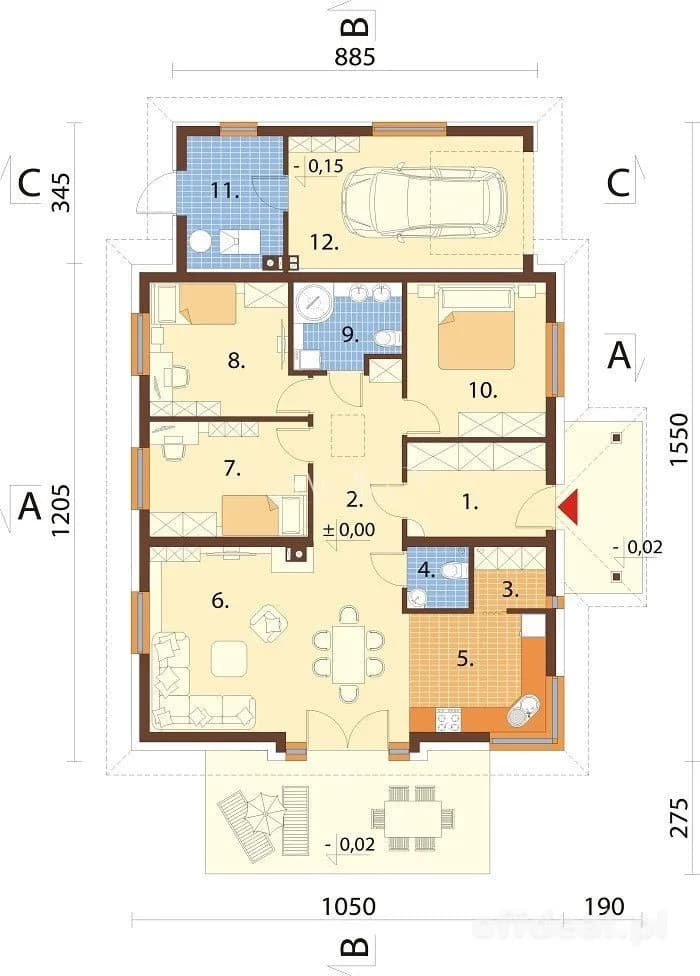 Domy jednorodzinne 123,77 m² z ogródkiem 630 m²