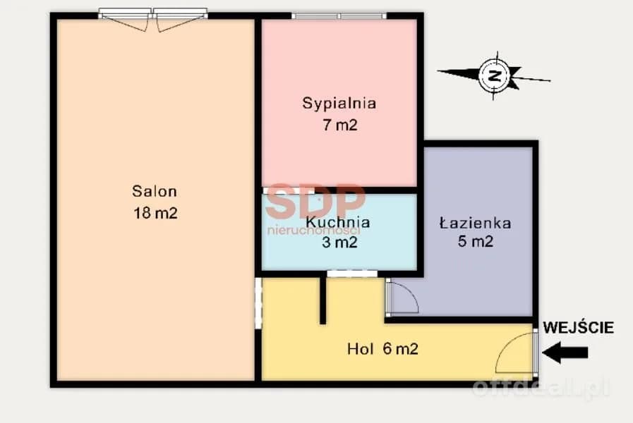 Dwa pokoje w pobliżu Manufaktury, blok z cegły